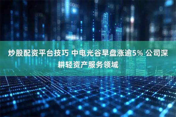 炒股配资平台技巧 中电光谷早盘涨逾5% 公司深耕轻资产服务领域