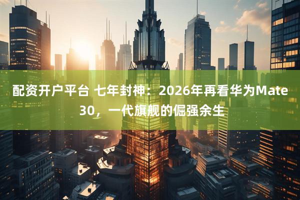 配资开户平台 七年封神：2026年再看华为Mate 30，一代旗舰的倔强余生